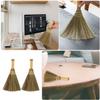 STOBAZA Desktop Broom Witch Prop 2pcs Manual Broom Dry Miscanthus Material Compact Practical Random Color view 3