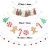 Christmas Tassel Garland Banner with Red and White Pom Pom Garlands Christmas Candy Tree Cane Banner for Wall Hanging Home Decor view 4