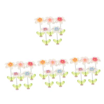 ULTECHNOVO 20pcs Flower Decor Car Dashboard Accessories Car Ornament Aesthetic Decor Flower