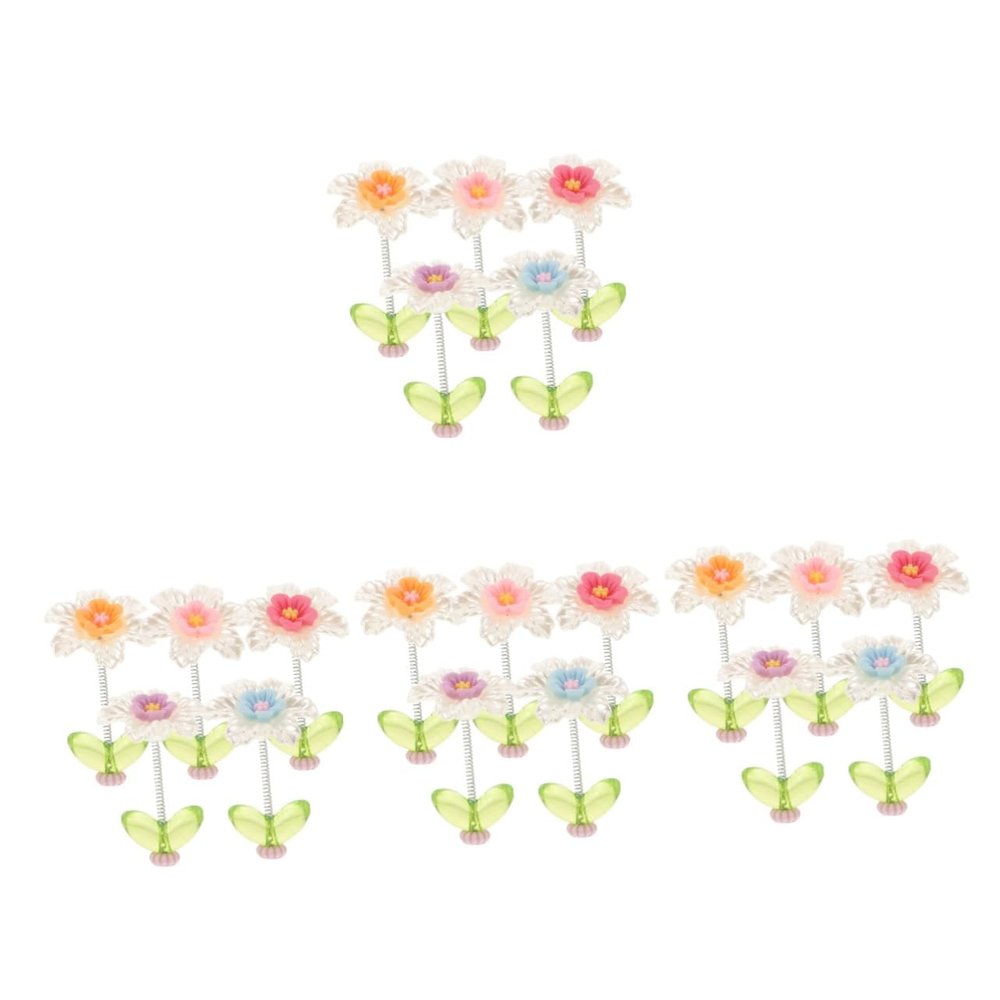 ULTECHNOVO 20pcs Flower Decor Car Dashboard Accessories Car Ornament Aesthetic Decor Flower