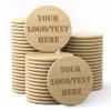 MANBATTLE 100 Custom Wood Drink Tokens, Wooden Poker Chips Double Sided Laser Engraved Your Logo and Text, Personalized Wood Round Drink Chips for Bar, Party, Wedding, Game Night, Casino Night view 1