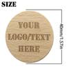 MANBATTLE 100 Custom Wood Drink Tokens, Wooden Poker Chips Double Sided Laser Engraved Your Logo and Text, Personalized Wood Round Drink Chips for Bar, Party, Wedding, Game Night, Casino Night view 2