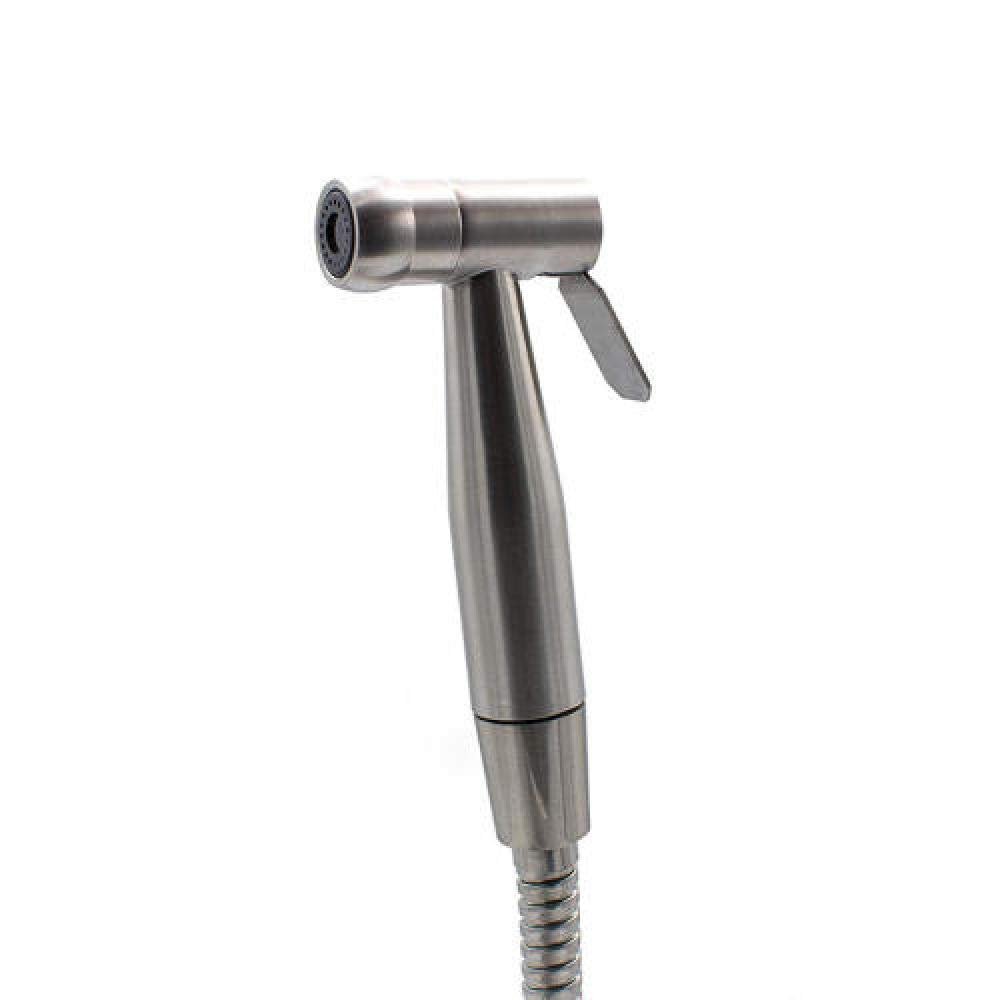 IIUUAYUVI Compatible with Personal Hygiene Toilet Cleaning Pet Bath Cloth Diaper Mop Pool - Stainless SteelBooster Nozzle Toilet Spray Gun Set Wall Mounted