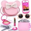 Pretend Play Toddler Girl Purse with Makeup Toys Set, Little Girls Purse Toys for 3 4 5 6 7 Year Old Girl Gifts, Kids Purse for Christmas, Birthday Gifts for Ages 3-5 4-5 6-8 Pink view 1