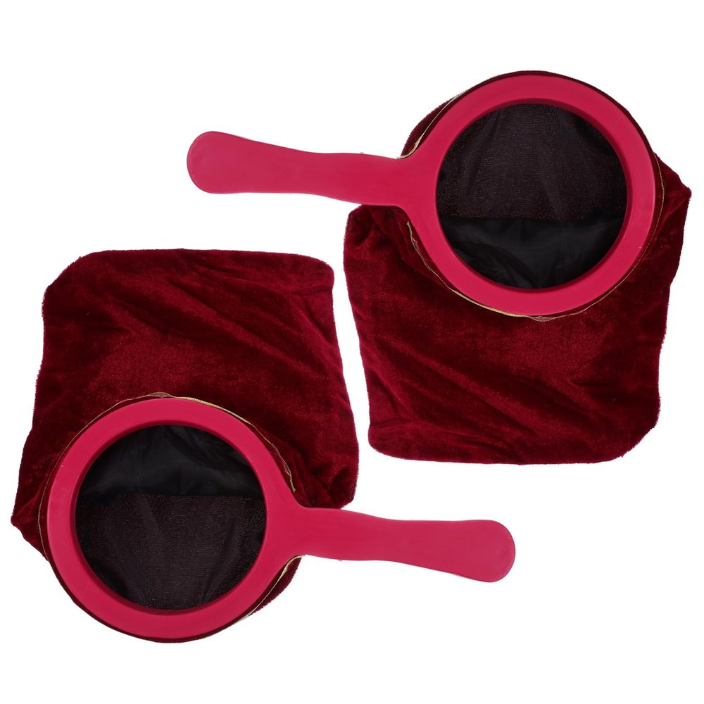TOBBOMEY 2pcs Bags Zipper Twisting Handle Trick Bag for Appear Disappear Stage Props