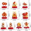 10 Pcs Chinese New Year party Decoration,Happy New Year Table Honeycomb Centerpieces, Chinese Spring Festival Red and Gold Table Toppers for New Years Eve Party view 2