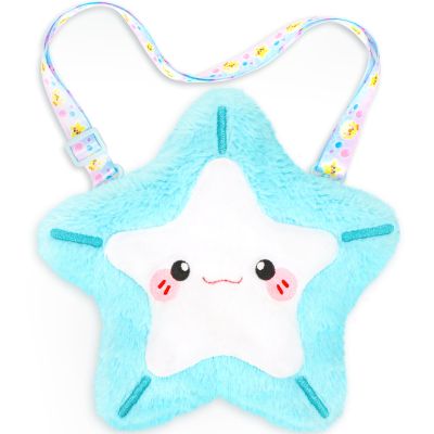 CatchCute Plush Starfish Bag Kids Handbag Crossbody Bag with Zipper,Plush Coin Purse with Adjustable Strap,Soft Starfish Stuffed Purse Birthday Gift for Toddlers Kids