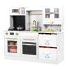 Arlopu Play Kitchen for Kids, Wooden Pretend Toy Kitchen, Large Toodler Cooking Playset w/Cookware, Stove w/Light & Sound, Fabric Boxs, Disinfection Locker, Coffee Maker, Sink, Modern (White) view 1