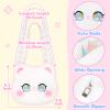 CatchCute Plush Cat Bag Kids Handbag Crossbody Bag with Zipper and Adjustable Strap,Soft Plush Kitty Stuffed Purse Birthday Gift for Toddlers Kids view 4