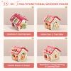 Etucdose Wooden Activity Cube 10-in-1 Montessori Wooden Toy | Multifunctional Early Educational Development Toys | Baby Activity Cubes for Girls Boy | Montessori Cube Toddler Toy Birthday Gift view 2