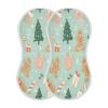Kigai Baby Burp Cloths Muslin Cotton Extra Soft & Absorbent Burping Rags Christmas Candy Cookie 4-Layer Large Curved Burp Cloths for Newborn Boys & Girls 4 Pack view 2