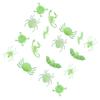 Hemoton 48pcs Plastic Green Halloween Rings Halloween Trick or Treat Toys Spooky LED Rings Light up view 1