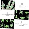 Hemoton 48pcs Plastic Green Halloween Rings Halloween Trick or Treat Toys Spooky LED Rings Light up view 2