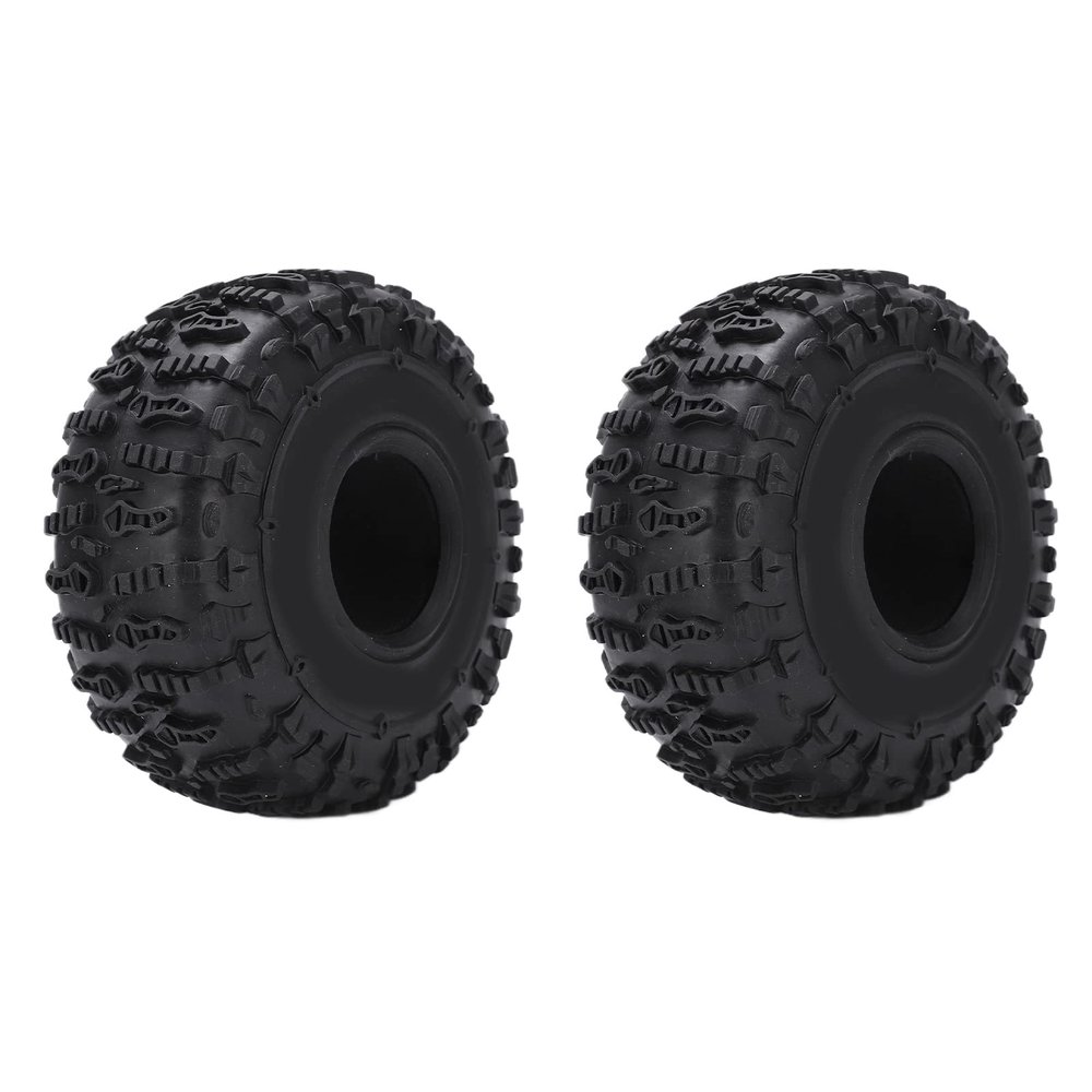 2.2 Inch Tires for JC, Black Rubber RC Wheels, Wear Resistant RC Tires for SCX10 1/10 RC, Support Harsh Environments