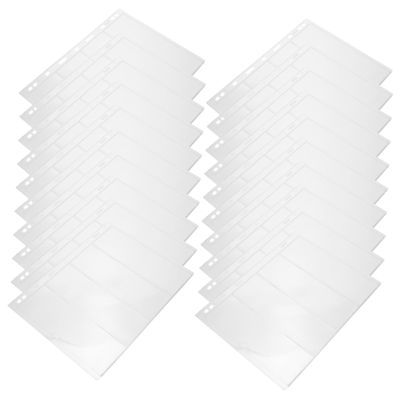 VILLCASE 20sheets Transparent Stamp Pages for Collectors Album Pages for Stamp and Currency Storage Compatible with Standard Binders Protects Collectibles from Dust and Damage