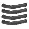 4Pcs PU Leather Stroller Handle Covers Zipper Design Stroller Accessories Removal and Washable Universal Baby Pram Handle Sleeve Protector for Strollers (Black) view 1