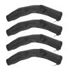 4Pcs PU Leather Stroller Handle Covers Zipper Design Stroller Accessories Removal and Washable Universal Baby Pram Handle Sleeve Protector for Strollers (Black) view 4
