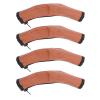 4Pcs PU Leather Stroller Handle Covers Zipper Design Stroller Accessories Removal and Washable Universal Baby Pram Handle Sleeve Protector for Strollers (Brown) view 3