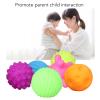 6pcs Infant Textured Ball Toy,Soft Elastic Multicolor Squeezing Sensory Ball Toy for Home (Colorful) view 4