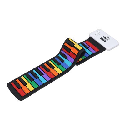 49 Key Roll Up Piano Thickened Silicone Colorful Foldable Electronic Music for Kids