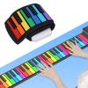 49 Key Roll Up Piano Thickened Silicone Colorful Foldable Electronic Music for Kids view 4
