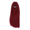 ANGGREK Doll Wig, Long Straight Hair, Soft 1/4 High Temperature Silk, Beautiful Elasticity, Simulated Scalp for 7-8 Inch Doll for Collection (Burgundy) view 1