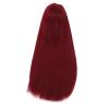 ANGGREK Doll Wig, Long Straight Hair, Soft 1/4 High Temperature Silk, Beautiful Elasticity, Simulated Scalp for 7-8 Inch Doll for Collection (Burgundy) view 2