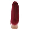ANGGREK Doll Wig, Long Straight Hair, Soft 1/4 High Temperature Silk, Beautiful Elasticity, Simulated Scalp for 7-8 Inch Doll for Collection (Burgundy) view 4