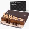 15 Inch Walnut Magnetic Chess Board Set for Adults Kids Wooden Chess, Folding Portable Travel Chess Game for Tournament Professional Beginner view 1