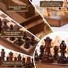 15 Inch Walnut Magnetic Chess Board Set for Adults Kids Wooden Chess, Folding Portable Travel Chess Game for Tournament Professional Beginner view 3
