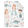 Qilmy Princess with Dragons Baby Blanket for Boys Girls Kids with Soft Cotton, Cute Cozy Warm Nursery Receiving Swaddle Blanket for Toddler Infant Crib, 30 x 40 Inch view 1