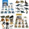24 Animal Figurines - Educational Toys with Matching Flash Cards for Kids (Zoo & Sea Animals) view 1