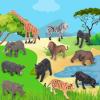 24 Animal Figurines - Educational Toys with Matching Flash Cards for Kids (Zoo & Sea Animals) view 2