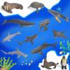 24 Animal Figurines - Educational Toys with Matching Flash Cards for Kids (Zoo & Sea Animals) view 3