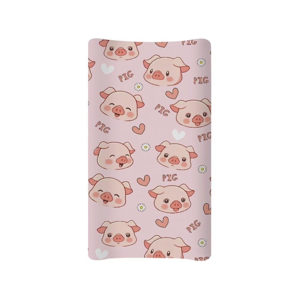 Zanxiantu Cute Pig Changing Pad Cover Infant Pink Changing Table Covers Diaper Table Change Mat Sheet Cover
