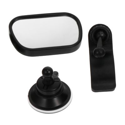 MOBUTOFU 1set Rear View Mirror Impact-resistant Observation Mirror for Safe Driving Compatible All Vehicles Black Design
