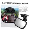 MOBUTOFU 1set Rear View Mirror Impact-resistant Observation Mirror for Safe Driving Compatible All Vehicles Black Design view 4