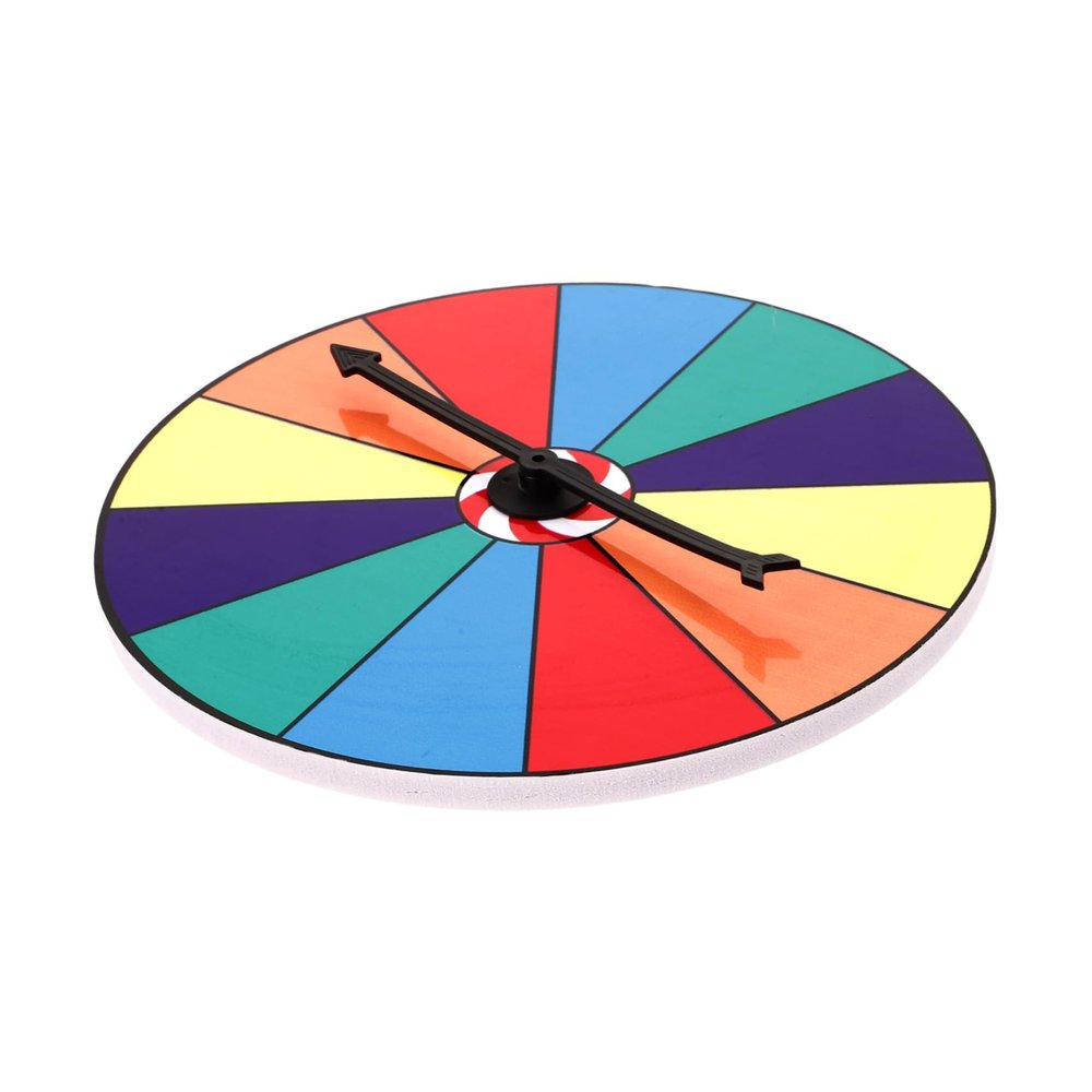 CHILDWEET Blank Raffle Prize Wheel Rotating Desktop Draw Game for Parties Business Events and Gatherings Bright for Easy Prize Selection