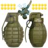 2Pcs Toy Hand Grenade for Tactical Game with 20 Round Ammo Model Battle Fake Grenade Toys for Outdoor Sport Role Play Prop Game,14+ and Adults,Green view 1