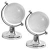 BCOATH 2pcs Crystal Globe World Map Table Decor Rotating Desktop Earth Globes Solid Base for Decoration Creative for Festivals and Special Occasions view 1