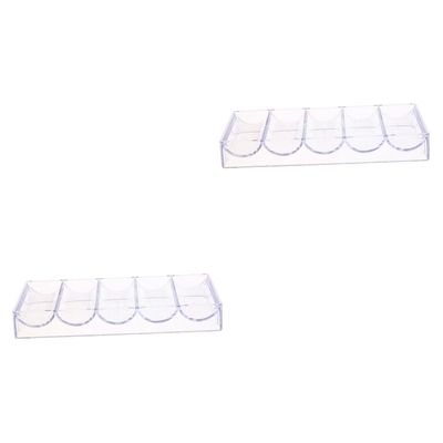TOYANDONA 3pcs Transparent Poker Chip Organizer Storage Box for Game Chips and Easy to Use for Room Organization