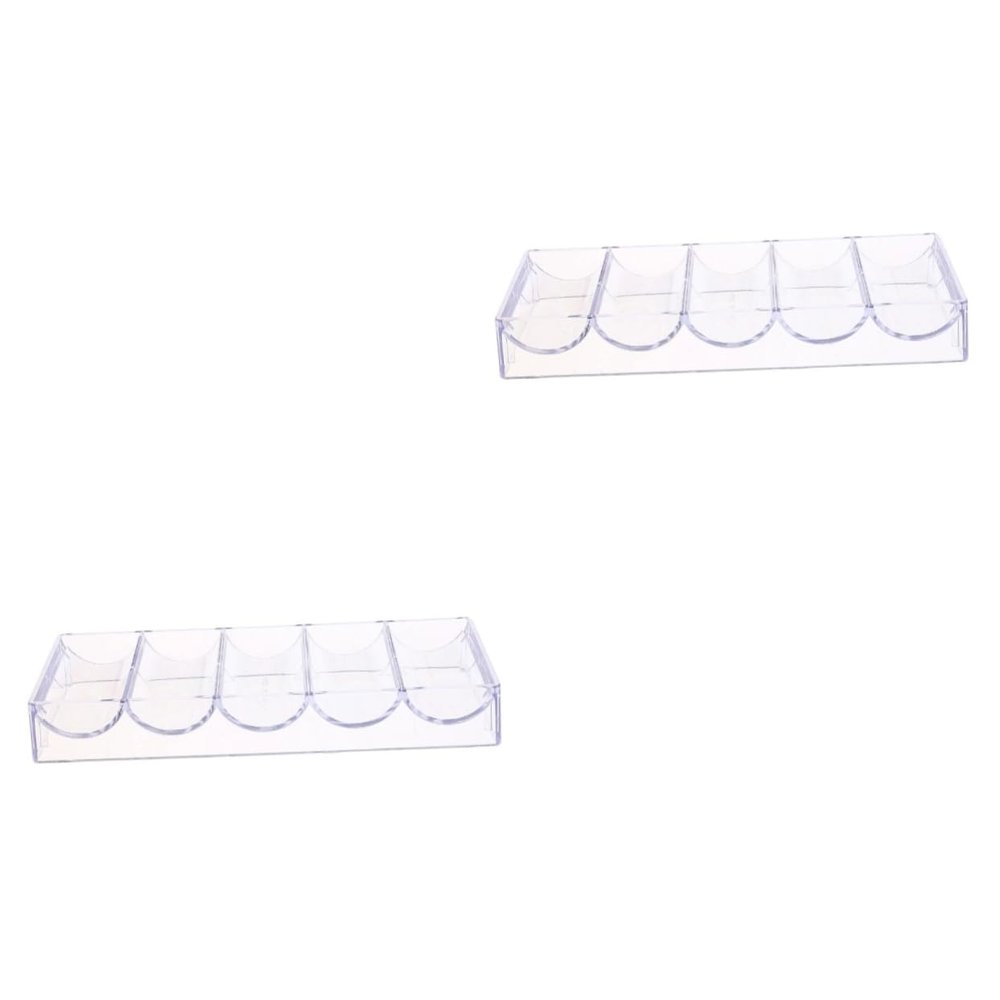 TOYANDONA 3pcs Transparent Poker Chip Organizer Storage Box for Game Chips and Easy to Use for Room Organization