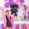 Black Purple Happy Birthday Sign,Birthday Door Banner Happy Birthday Hanger Birthday Porch Sign Banner Door Decoration Party Decorations for Men Women 50x30CM view 4