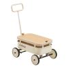 kidpop PULA-Wild 3-in-1 Kids' Pull-Along Wagon Toddlers Push Walker for 2.5-8, Removable Wooden Cover and Adjustable Handlebar, Birthday Gifts Max Weight 33 lbs (White) view 1