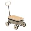 kidpop PULA-Wild 3-in-1 Kids' Pull-Along Wagon Toddlers Push Walker for 2.5-8, Removable Wooden Cover and Adjustable Handlebar, Birthday Gifts Max Weight 33 lbs (Grey) view 1