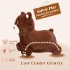 INPANY Bouncy Horse, Bear Hopper Toys, Toddlers Brown Bouncing Animal, Inflatable Plush Bounce Buddies, Kids Ride on Rubber Bouncer, Indoor Outdoor Birthday Gifts Toy for 2 3 4 Year Old Girls Boys view 3