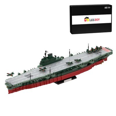 ConGamefun Military Aircraft Carrier Building Block Sets1/300 Scale Shinano Aircraft Carrier Military Building Blocks SetGifts for Adults/Military Fans-3701PCS