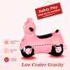 INPANY Kids Bouncy Car Hopper Toys, Toddlers Ride on Car, Inflatable Hopping Toys, Bouncing Buddies, Rubber Bouncer, Outdoor Indoor Birthday Gifts Toy for 2 3 4 Yr Girl Boy (Pink) view 3