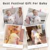labebe - Baby Sheep Rocking Horse, Kids Plush Stuffed Rocking Animals, Ovis Aries Rocker with Seatbelt for 6 Months Babies, White Romney Rocking Horse for Toddler 1-3 Age Girl view 2