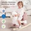 labebe - Baby Sheep Rocking Horse, Kids Plush Stuffed Rocking Animals, Ovis Aries Rocker with Seatbelt for 6 Months Babies, White Romney Rocking Horse for Toddler 1-3 Age Girl view 3